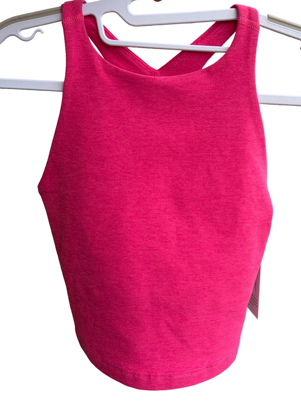 Beyond Yoga NWT Refocus Racerback  Spacedye Vivid Pink Cropped Tank Size XS